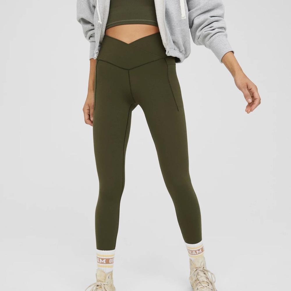 Aerie Crossover High Waisted Pocket Leggings